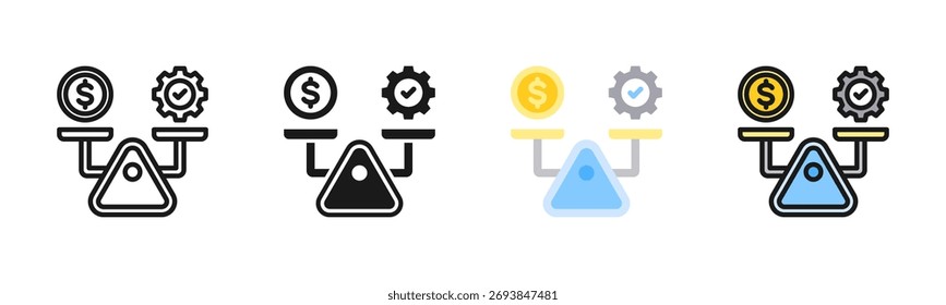 Break Even Point Icon Pack In Multiple Styles