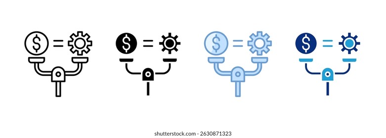 Break Even Point Icon Set Multiple Style Collection