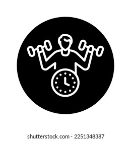 Break for exercise сolor line icon. Pictogram for web page.