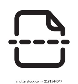 Break Files Icon with Outline Style