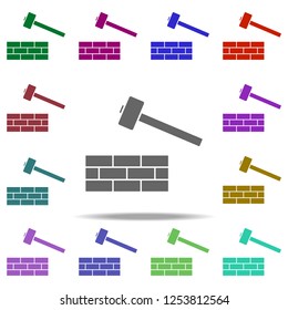 break firewall icon. Elements of Hacker in multi color style icons. Simple icon for websites, web design, mobile app, info graphics