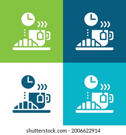 Break Flat four color minimal icon set
