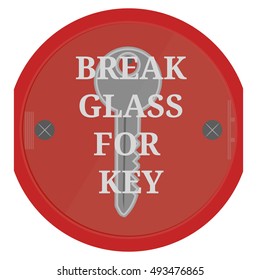 Break glass for key.