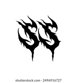 Break Gothic abc font art ilustración de icono negro Vector vintage alfabeto diseño de logotipo