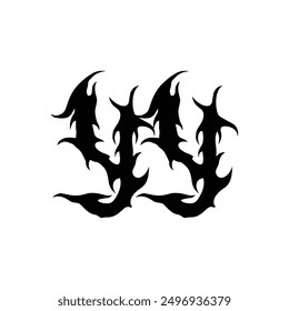 Break Gothic abstract art black line art element icon vector logo design design