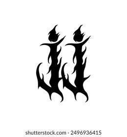 Break Gothic abstract art black line art element icon vector logo design design