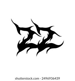 Break Gothic abstract art black line art element icon vector logo design design