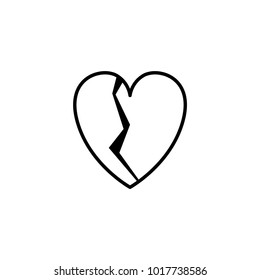 break heart icon, vector illustration