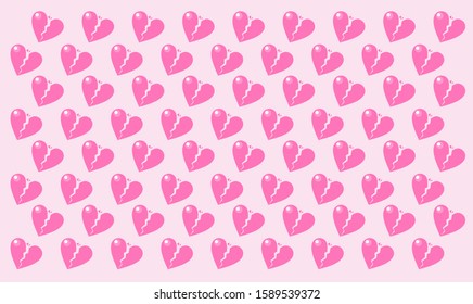break heart pink love repeat seamless pattern doodle cartoon style vector illustration. Great for fabric packaging wallpaper