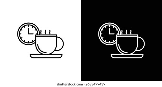 Signo de contorno de Vector blanco y negro del icono de ruptura