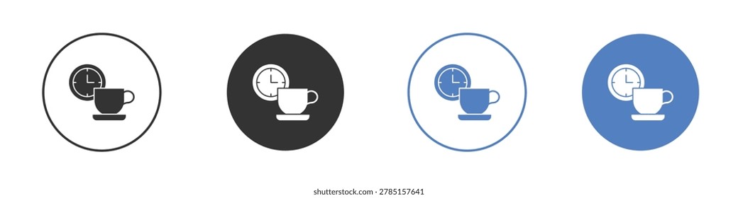 Break icon clipart pack on black and blue