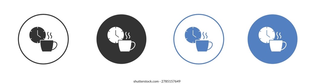 Break icon clipart pack on black and blue