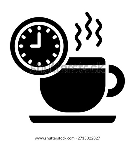 Break Icon Glyph Style Vector Illustration