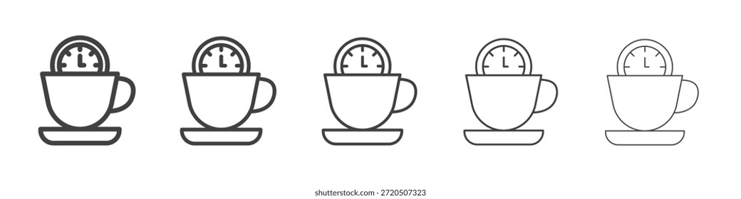 Break icon in linear strokes concept