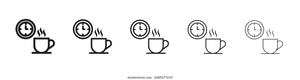 Break icon, outline vector logo illustration, linear pictogram isolated