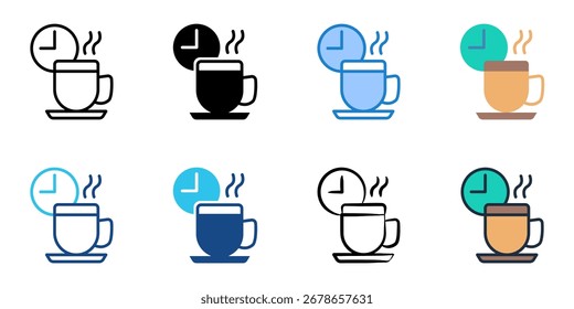 Break icon set multiple style collection 

