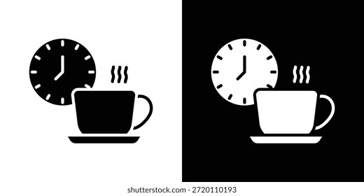 Ícone de quebra: ilustrações gráficas simples e planas. Vetor de silhueta preto e branco