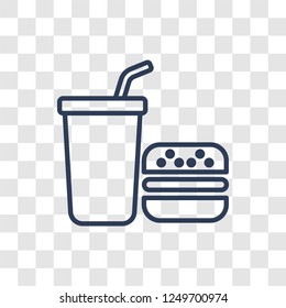 Break icon. Trendy linear Break logo concept on transparent background from Productivity collection