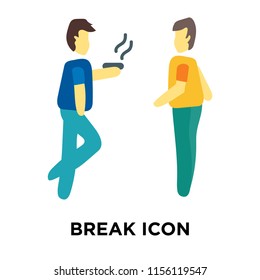 Break icon vector isolated on white background, Break transparent sign