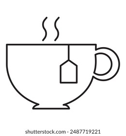 Icono de descanso, ícono de Vector que representa el tiempo de descanso, ícono de descanso con taza, ícono de descanso y descanso