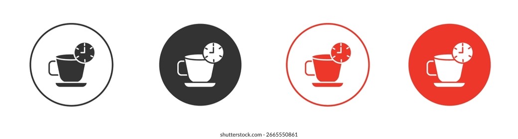 Break icons. Flat design style. Graphic design vector symbols. 