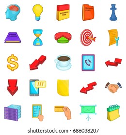 Break icons set. Cartoon set of 25 break icons for web isolated on white background