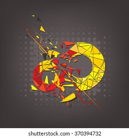 Break infinity glass abstract colored