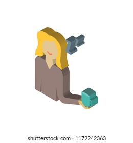 Break isometric left top view 3D icon