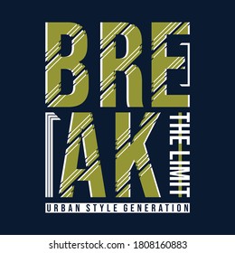 Bruchstellen der Typografie, Vektorgrafik-T-Shirt-Design-Produkt