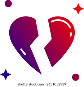 Diseño de icono de Vector de línea de ruptura