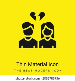 Break Up minimal bright yellow material icon