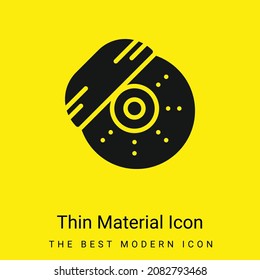 Icono de material amarillo brillante mínimo