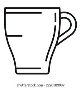Break mug icon outline vector. Tea cup. Decorative mug