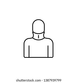 break, neck, gypsum icon. Simple thin line, outline vector of Bone injury icons for UI and UX, website or mobile application