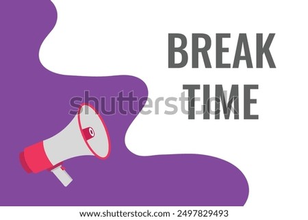 Break News button, banner, label, template for website. Break News text with colorful megaphone icon