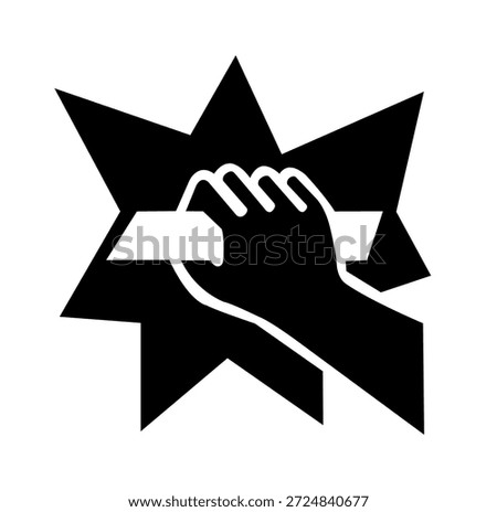 Break To Obtain Access Black Icon, Vector Illustration, Isolate On White Background Label. EPS10