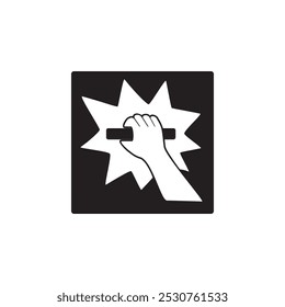 break to obtain access icon symbol sign vector