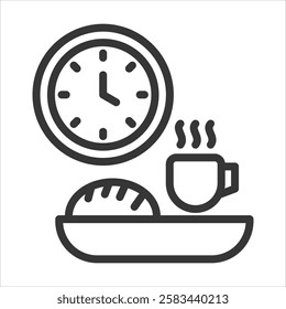 Break Outline Icon Vector Illustration