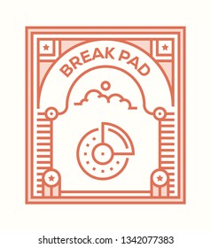 BREAK PAD ICON CONCEPT