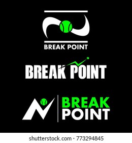 Break Point Tennis Logo Vector