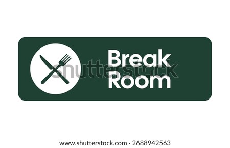 Break Room Sign – High-Quality Vectorial Stock Image