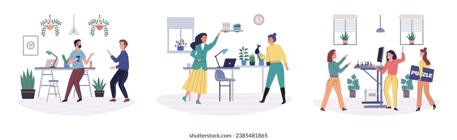 Break room vector illustration. The break room metaphor symbolizes carefree and relaxed atmosphere Enjoy comfort cozy room while relaxing Find pleasure in idyllic setting peaceful room Take pause