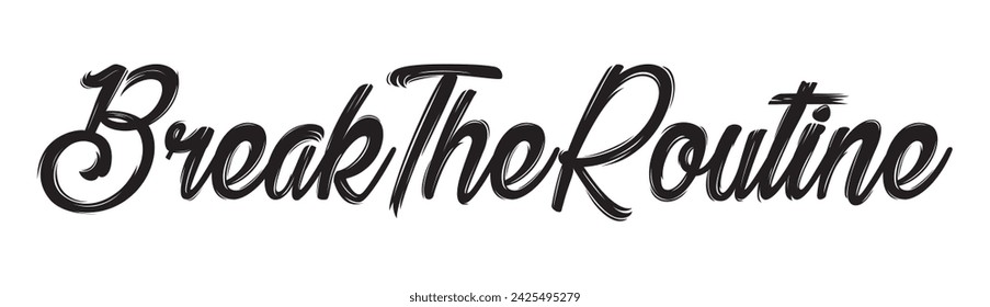 break the routine text on white background.