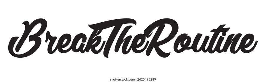 break the routine text on white background.