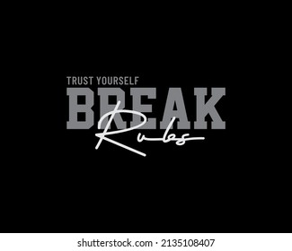 break rules design typography vector design