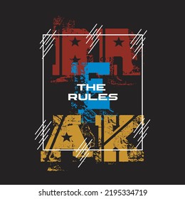 break the rules design typography vector illustration