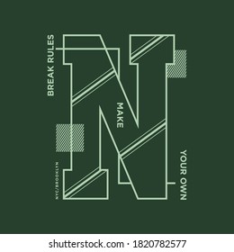 break  rules  MAKE YOUR OWN typography graphic art, vector illustration t shirt design product
