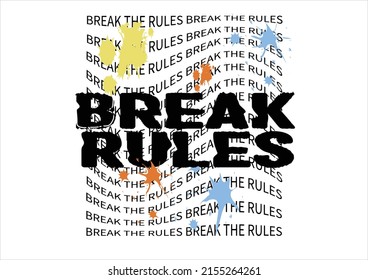 BREAK rules vector hand drawn design