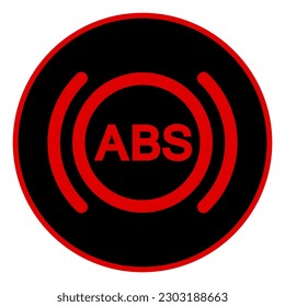 Break System Warning Light Symbol Sign, Vector Illustration, Isolate On White Background Label. EPS10