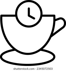 Break Time Coffee Outline Icon